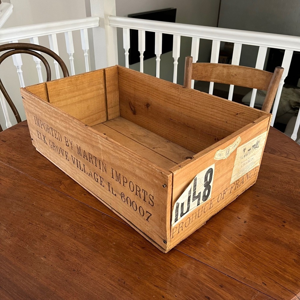 Vintage French Wooden Wine Crate